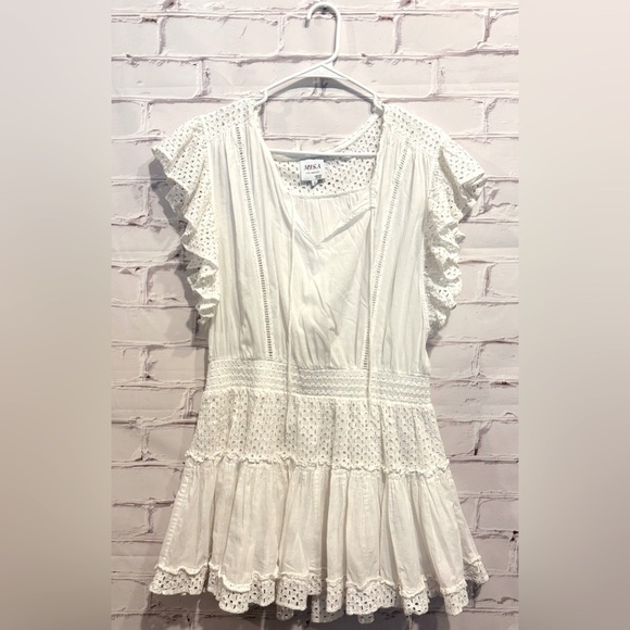 MISA Los Angeles Sarika Mini Dress – White – Size Large - Picture 3 of 8